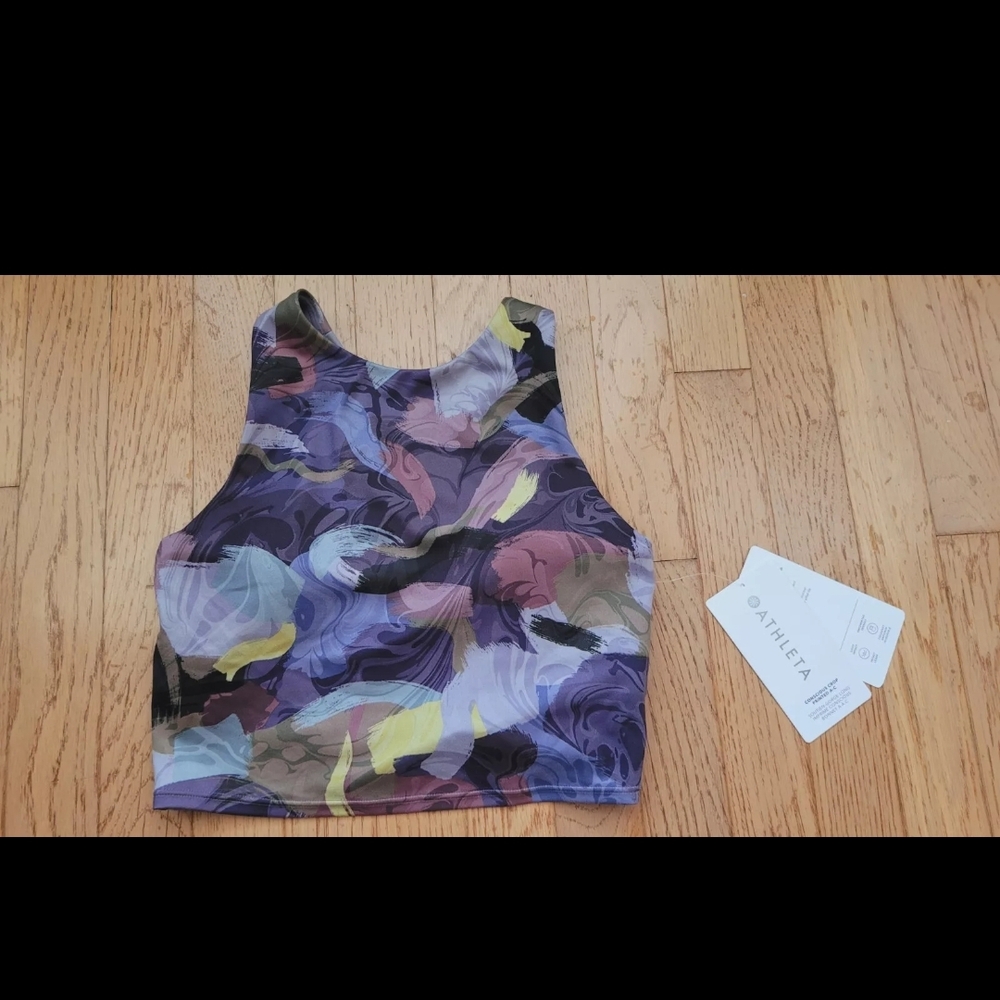 Athleta Purple Fitted Crop Tank Top